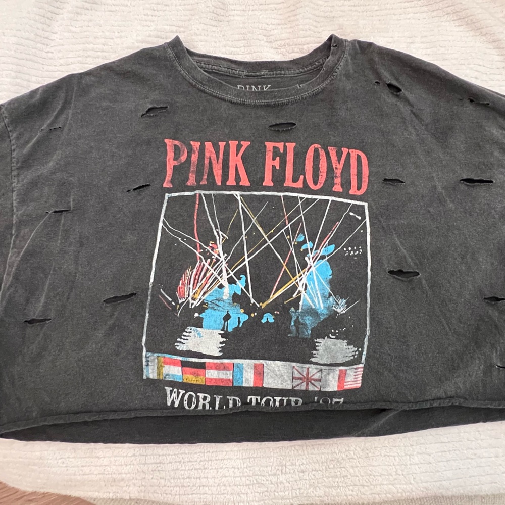Urban outfitters cropped distressed Pink Floyd band tshirt brand new no tags